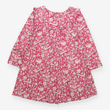 Dress Long Sleeve Pink with White Woodland Prints