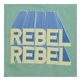 T-shirt green ''REBEL REBEL''