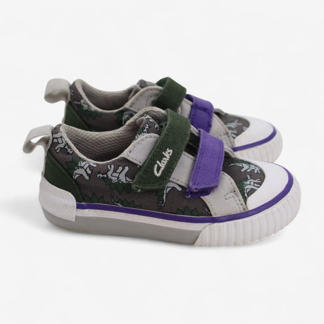 Trainers Purple and Khaki with Dinosaurs