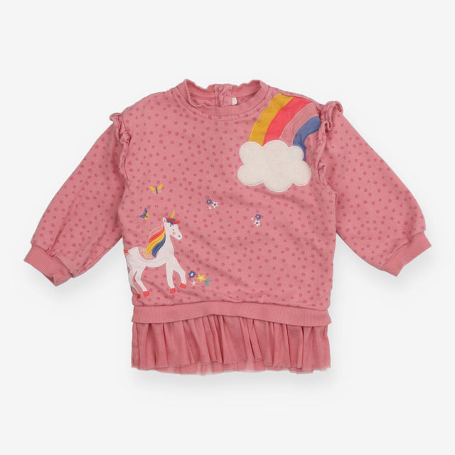 Pink Floral Unicorn Sweater Dress