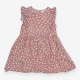 Pink Spotty Dress with Frill Sleeves - Juno Jacks