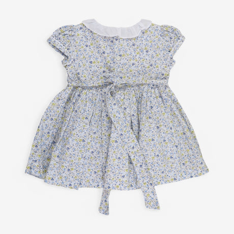 Dress Yellow & Blue Ditsy Collared 