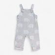 Dungarees Grey with White Elephants