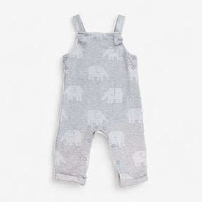 Dungarees Grey with White Elephants