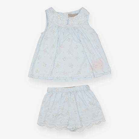 Blue Outfit with Flowers 