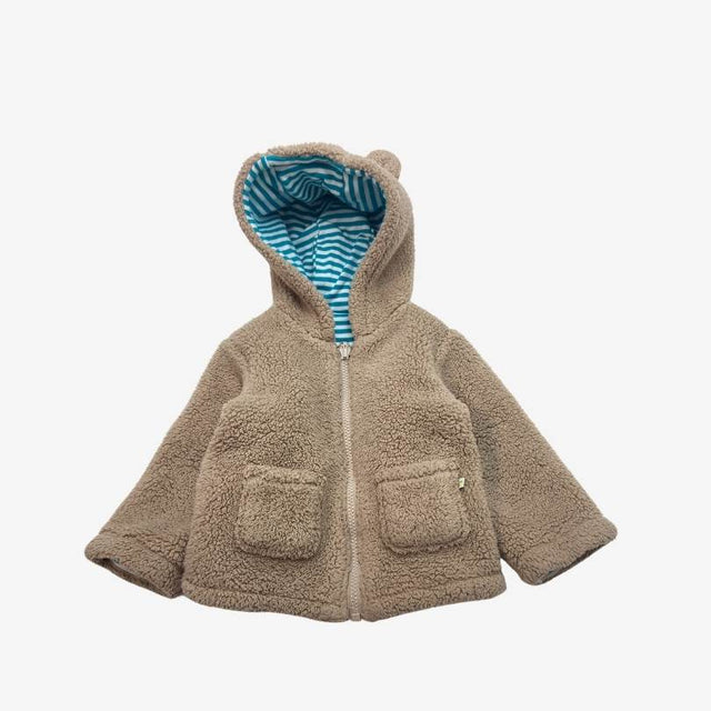 Brown Teddy Fleece Reversible Hoodie