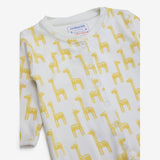 Sleepsuit White with Giraffe Print