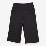 Belle Tweedy Cropped Wide Leg Trousers Charcoal