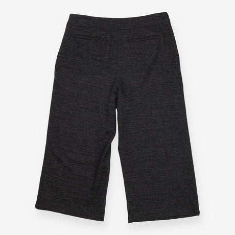 Belle Tweedy Cropped Wide Leg Trousers Charcoal