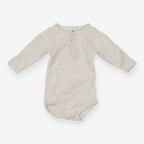 Bodysuit long sleeve grey