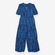 Jumpsuit Animal Print Short Sleeve Blue