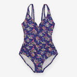 Swimsuit navy with ditsy design