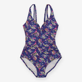 Swimsuit navy with ditsy design