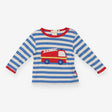 Blue Striped Fire Engine Long Sleeve