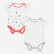 Bodysuits Short Sleeve Chicks Dogs and Hens 2-PAck
