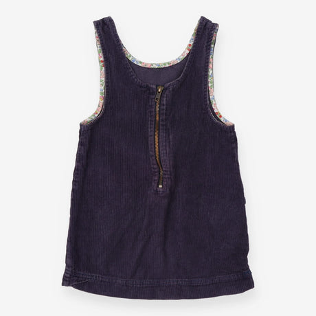 Dress Sleeveless Cord Purple with Pockets