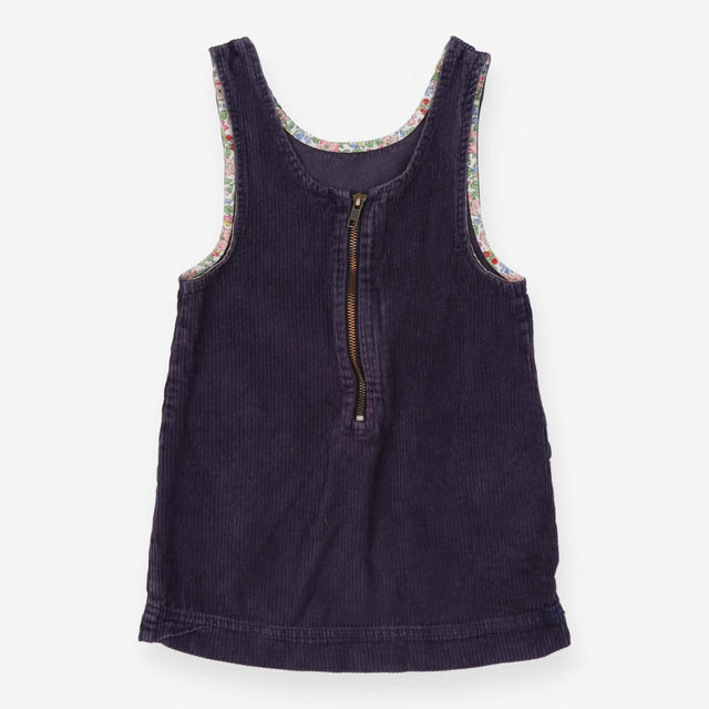 Dress Sleeveless Cord Purple with Pockets
