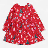 Red Christmas Dress Ballerina in Snowglobe