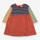 Dress LS jersey striped different colours