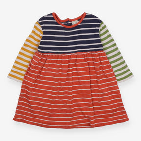 Dress LS jersey striped different colours