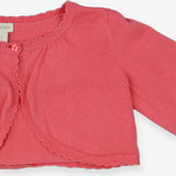 Bolero pink scalloped with flower buttons