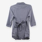 Blue Stripe Tie Waist Maternity Shirt