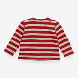 T-shirt long sleeves red and white stripe