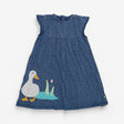 blue spotty duck dress