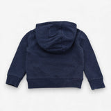 Navy jersey hoodie train