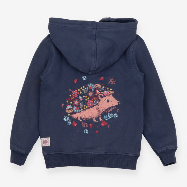 Hoodie blue flower butterfly lining