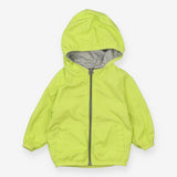 Reversable zip jacket grey and lime green