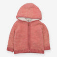 Hooded Cardigan Pink and Yellow Fluffy