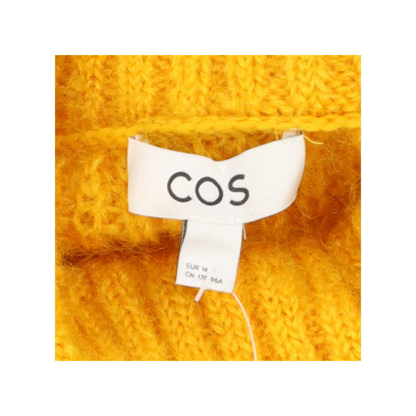 Yellow oversize knitted mohair rollneck sweater