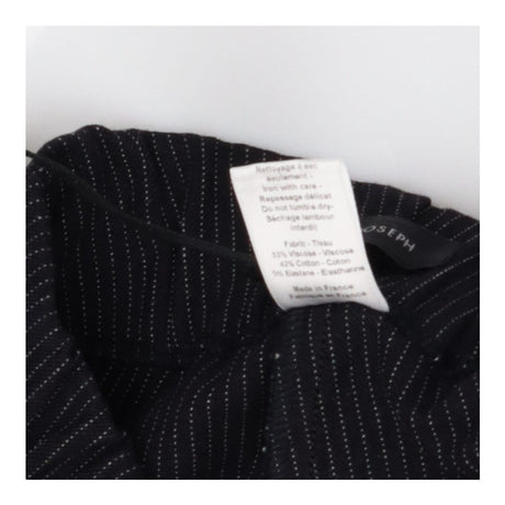 JOSEPH Navy Pinstripe Trousers Elastic Waist Size 