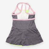 Dress Tennis Athletic Tiered Cross Back Grey Pink