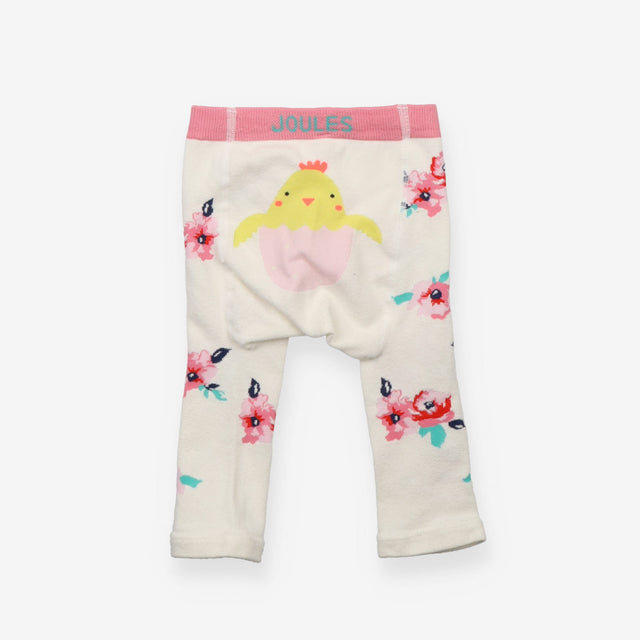 Leggings knit cream flowers chick in egg
