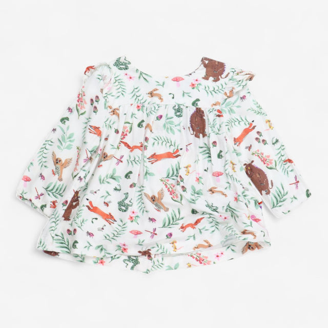 Gruffalo white floral with green leggings