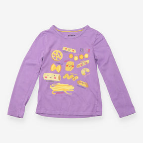 Purple pasta t-shirt