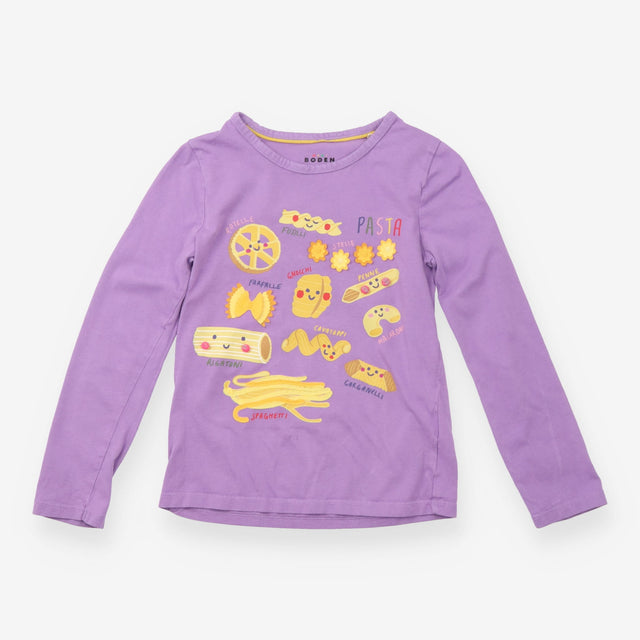 Purple pasta t-shirt
