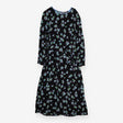 Maxi Dress Black Floral Long Sleeve ECOVERO Viscos