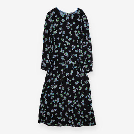 Maxi Dress Black Floral Long Sleeve ECOVERO Viscos
