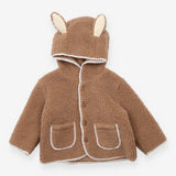 Brown fleece jacket with ears