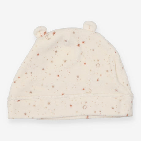 Baby Hat Ears Velour Cream Stars
