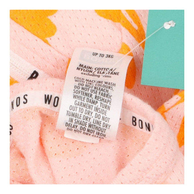 Sleepsuit pink orange flowers