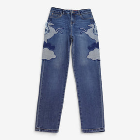 Jeans Blue Unicorn Fringe