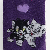 Tights purple with cats