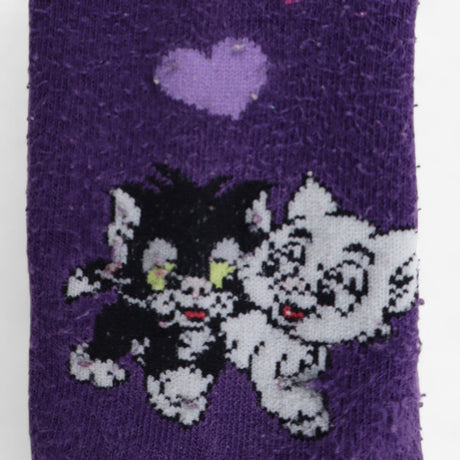 Tights purple with cats