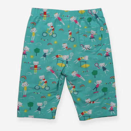 Shorts Green Aerobics Cats