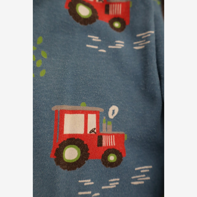 Parsnip Pants Blue with Red Tractors and Trees