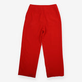  Bright Red Tie Waist Wide Leg Trousers